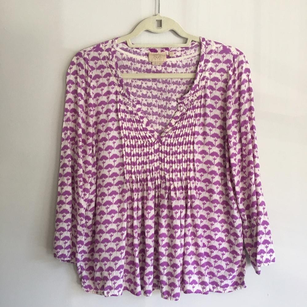 Anthropologie Vanessa Virginia purple top